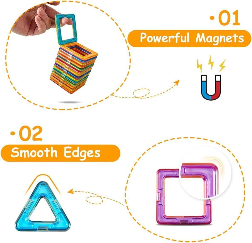 110 Piece Set Magnetic Building Blocks Kids Educational Fun Construction Toy Pack Block