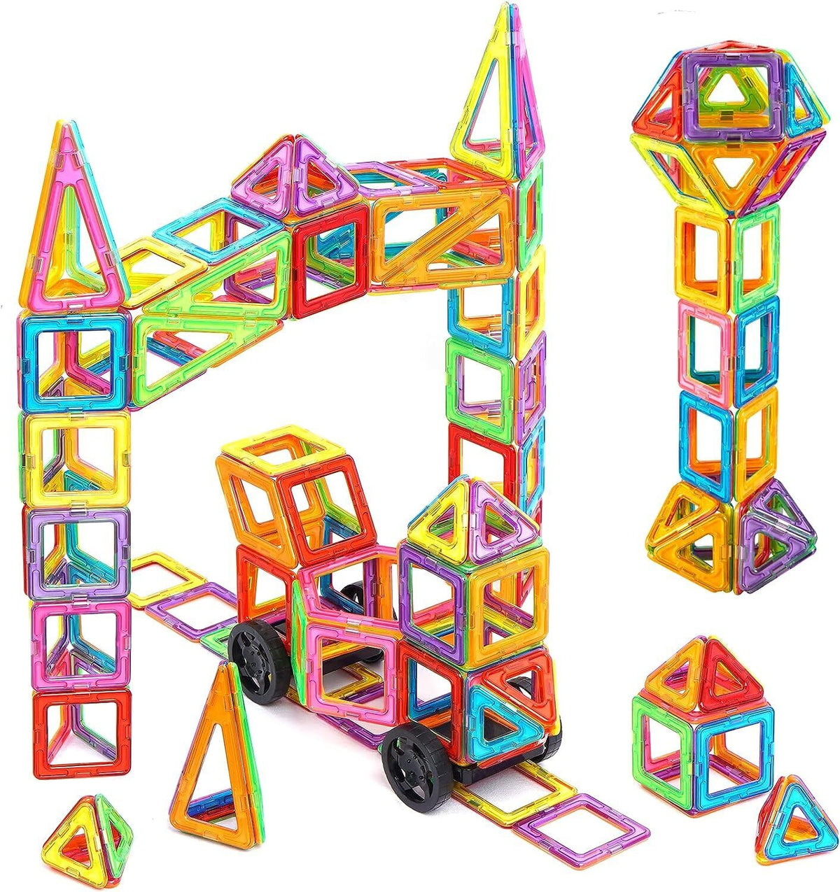 110 Piece Set Magnetic Building Blocks Kids Educational Fun Construction Toy Pack Block