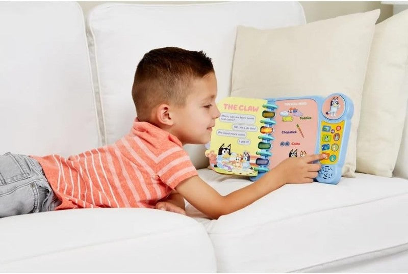 VTech Bluey Book Games Interactive Learning Toy Kids Story Modes Sounds Fun