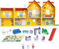 Peppa Pig Peppa's Big Family House Playset. New but missing half of the accessories, open, scruffy box