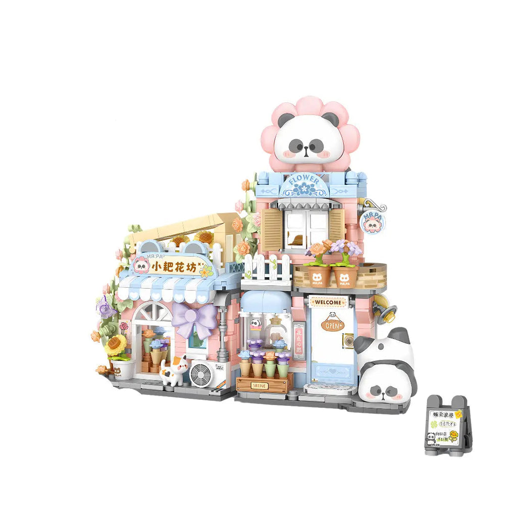 LOZ MR. PA Xiaoba Flower Shop Panda House 7202