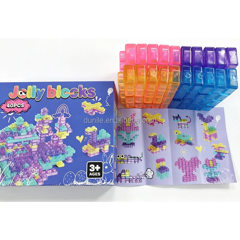 Soft Sensory Building Blocks Set for Kids Squeeze Stretch Squish Construction Bricks Creative Educational Toddler Toy