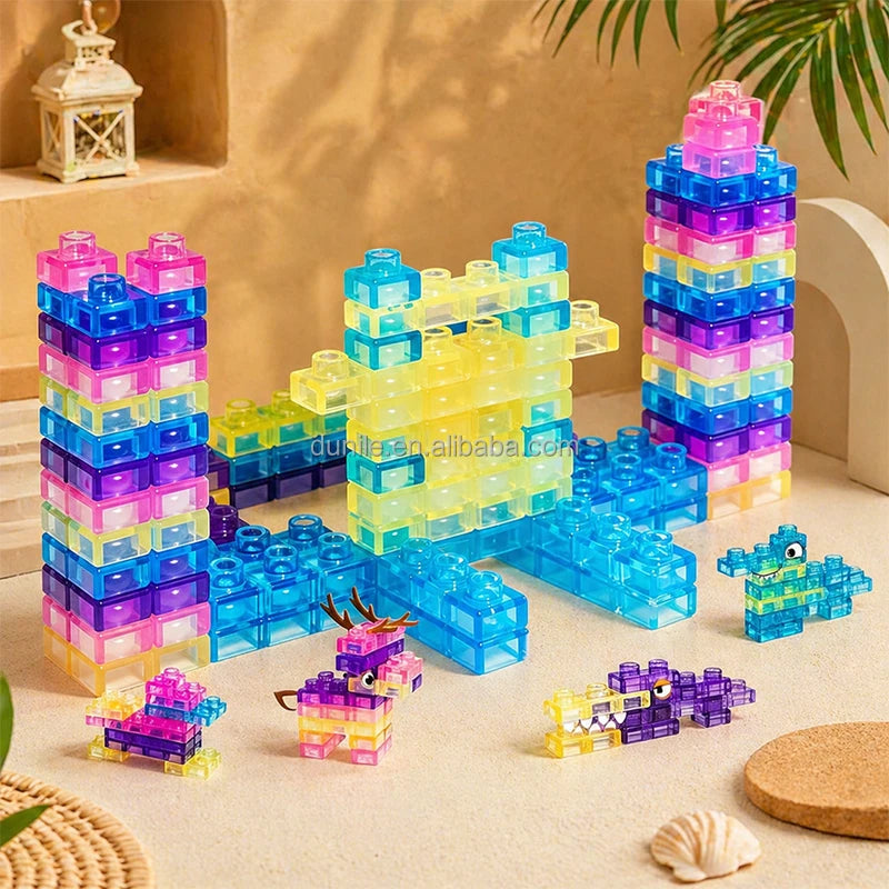 Soft Sensory Building Blocks Set for Kids Squeeze Stretch Squish Construction Bricks Creative Educational Toddler Toy
