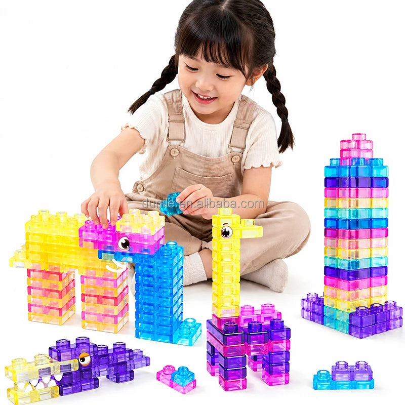 Soft Sensory Building Blocks Set for Kids Squeeze Stretch Squish Construction Bricks Creative Educational Toddler Toy