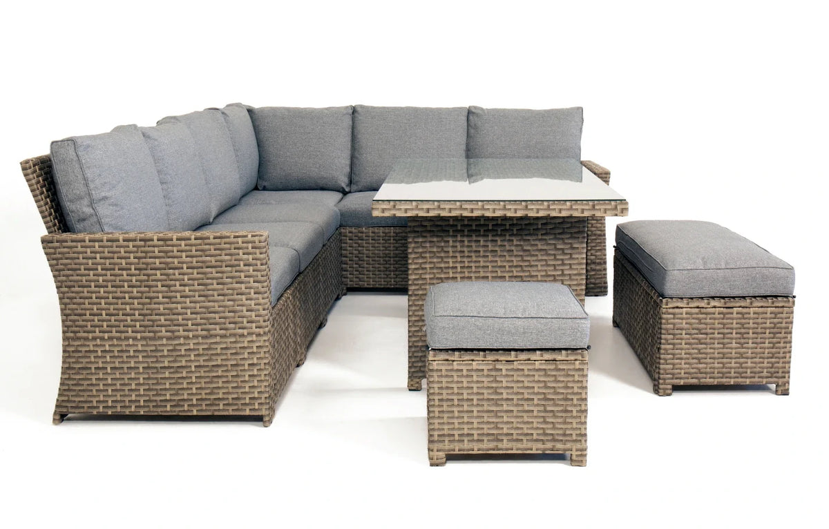 Palma Grey Rattan Garden Lounge Set and Cover Bundle