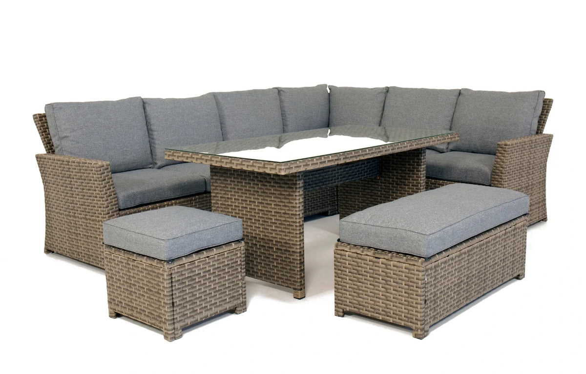 Palma Grey Rattan Garden Lounge Set and Cover Bundle