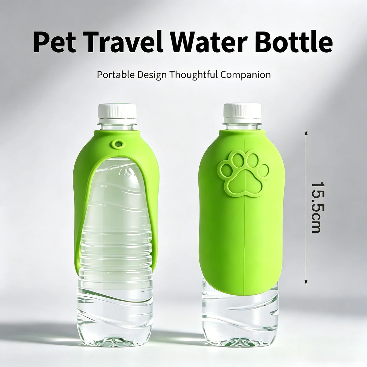 Dog water bottle, portable pet water dispenser, leak-proof design, suitable for outdoor walks, hikes, and travel