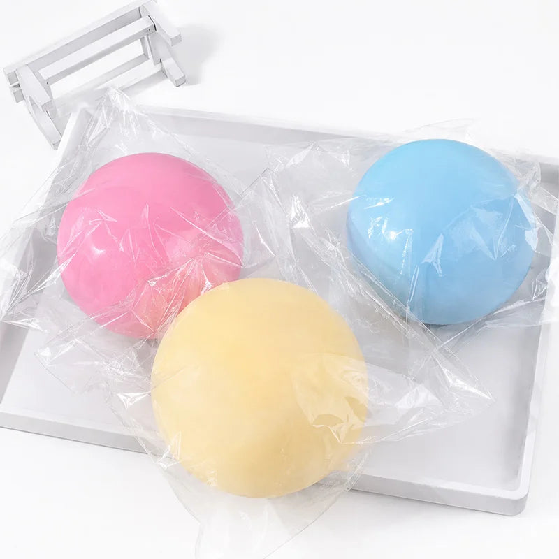 Jumbo 10cm Fluid Cheese Squishy Ball Giant Slow Rising Soft Cheese Stress Relief Fidget Squeeze Sensory Toy for Adults Kids