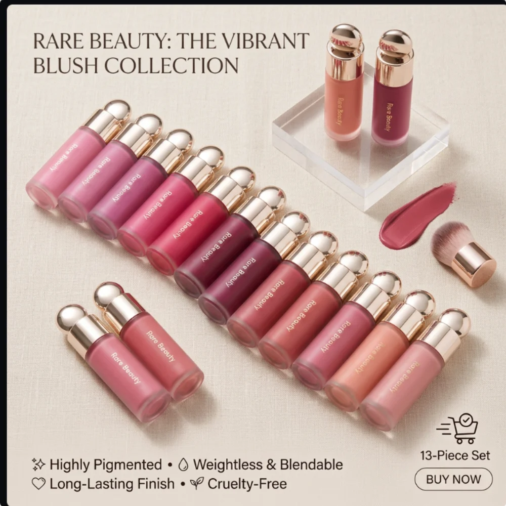 Rare Beauty Soft Pinch Liquid Blush Silky and Glide On Smooth Long Lasting Plump Happy Joy Lucky Love Blush Seamless Dewy Makeup