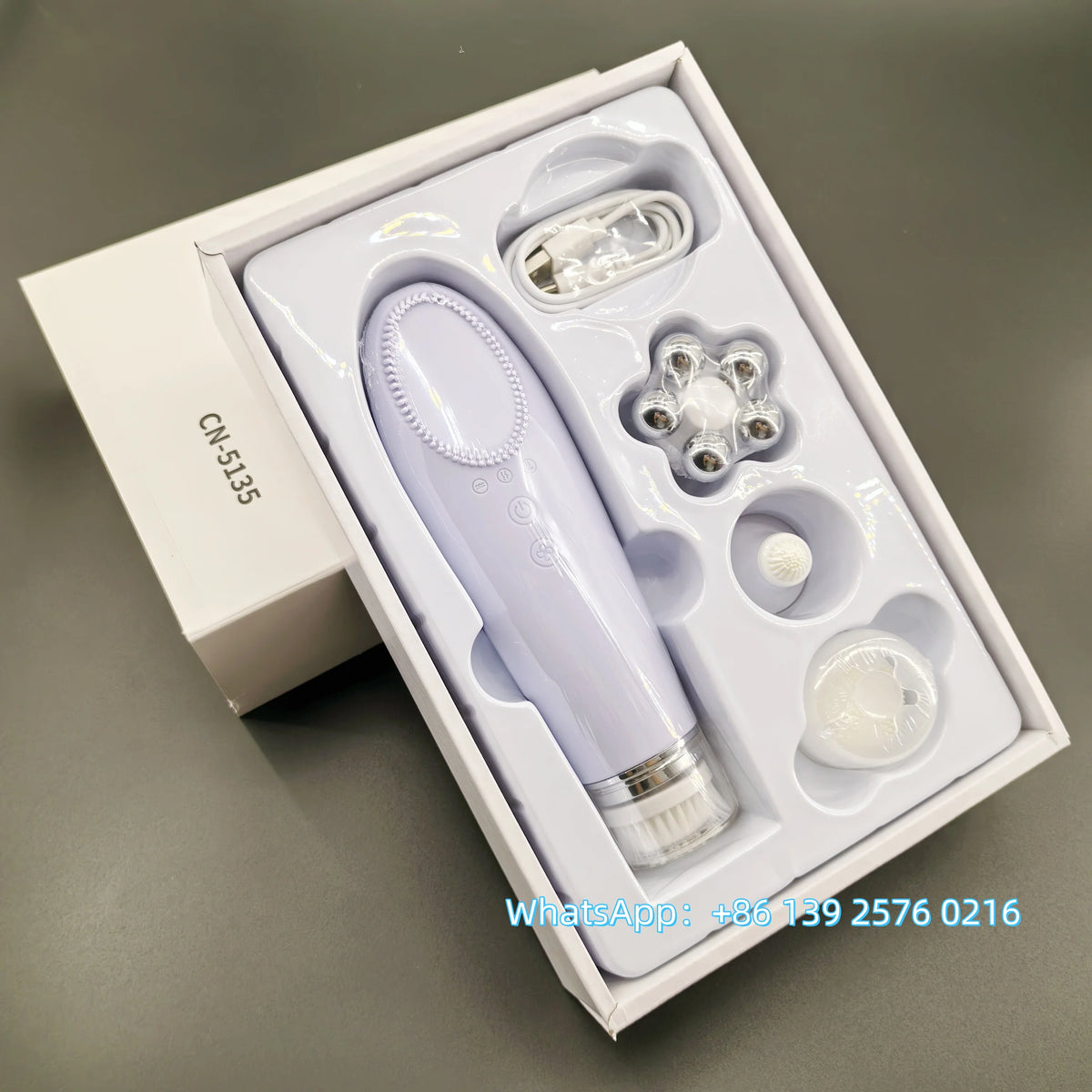 Beauty 4 in 1 Facial Skin Lifting Device Face Brush Cleanser Electric Silicone Facial Cleaning Brush for Deep Cleaning