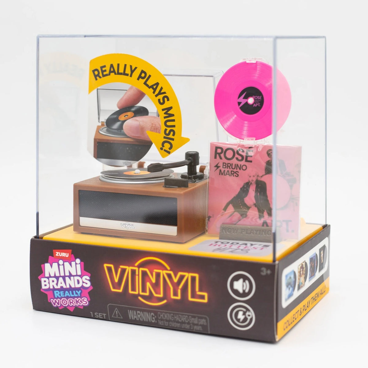 Mini Brands Vinyl Really Works Surprise Ball Blind Box Collection Record Player Plays Music Miniature Turntable Mystery Box Toy