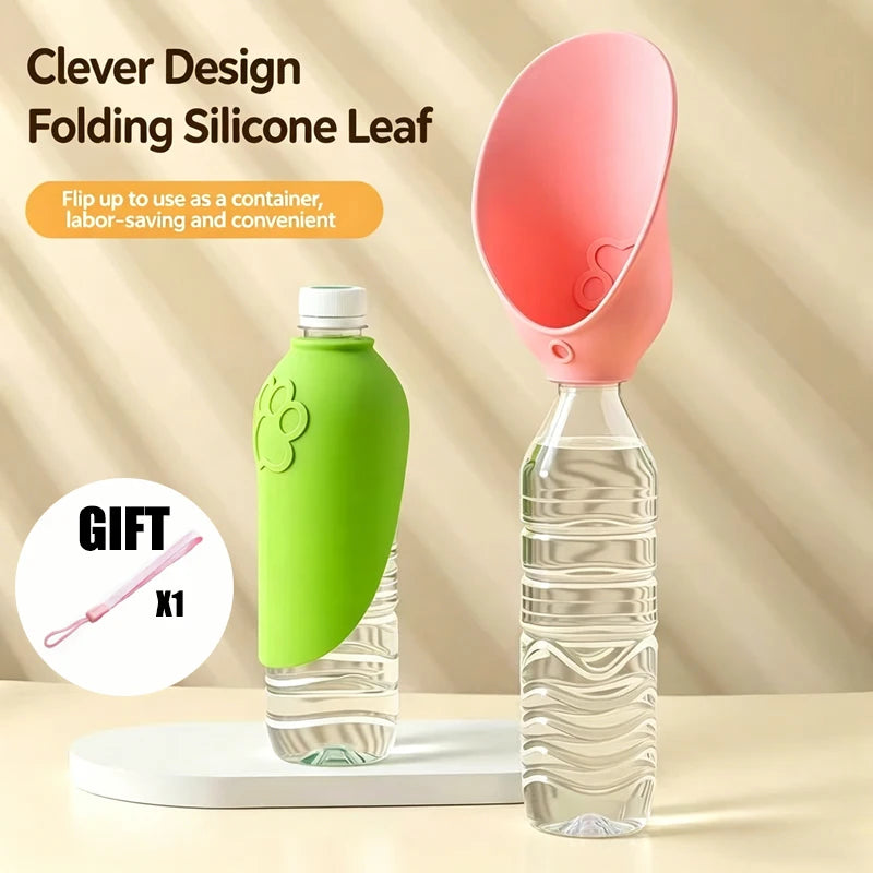 Dog water bottle, portable pet water dispenser, leak-proof design, suitable for outdoor walks, hikes, and travel