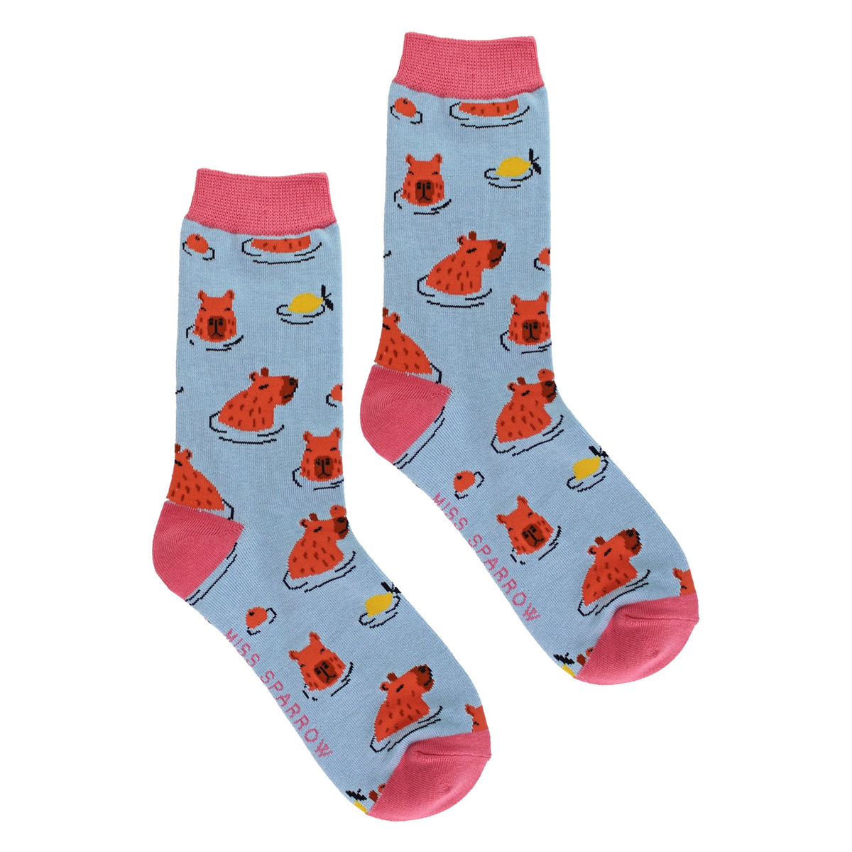 Ladies Capybara Novelty Patterned Bamboo Socks