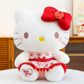 30/40/50/60cm Hello Kitty Plush Toy Rose Bow Heart Print Dress Big Stuffed Soft Pillow Cushion Companion Doll Girl Birthday Gift