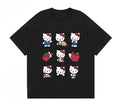 Soft and Cute Hello Kitty 9-grid Printed Children's T-shirt Loose Casual Parent-child Short Sleeved Summer New Item 2026