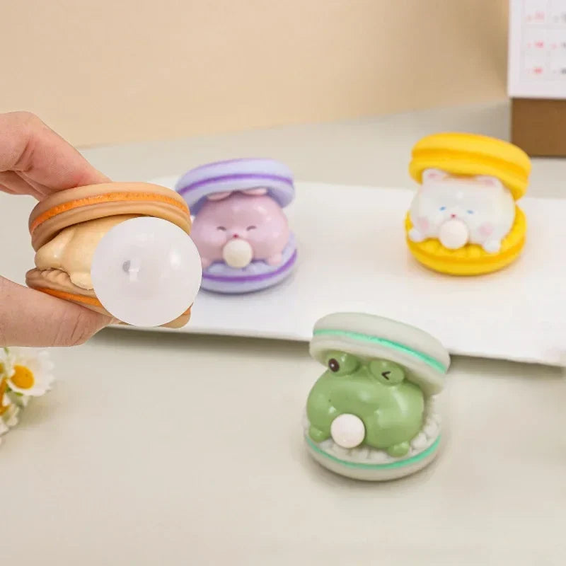 Cute Animal Bubble Macaron Fidget Toy | Squishy Stress Relief Squeeze Toy