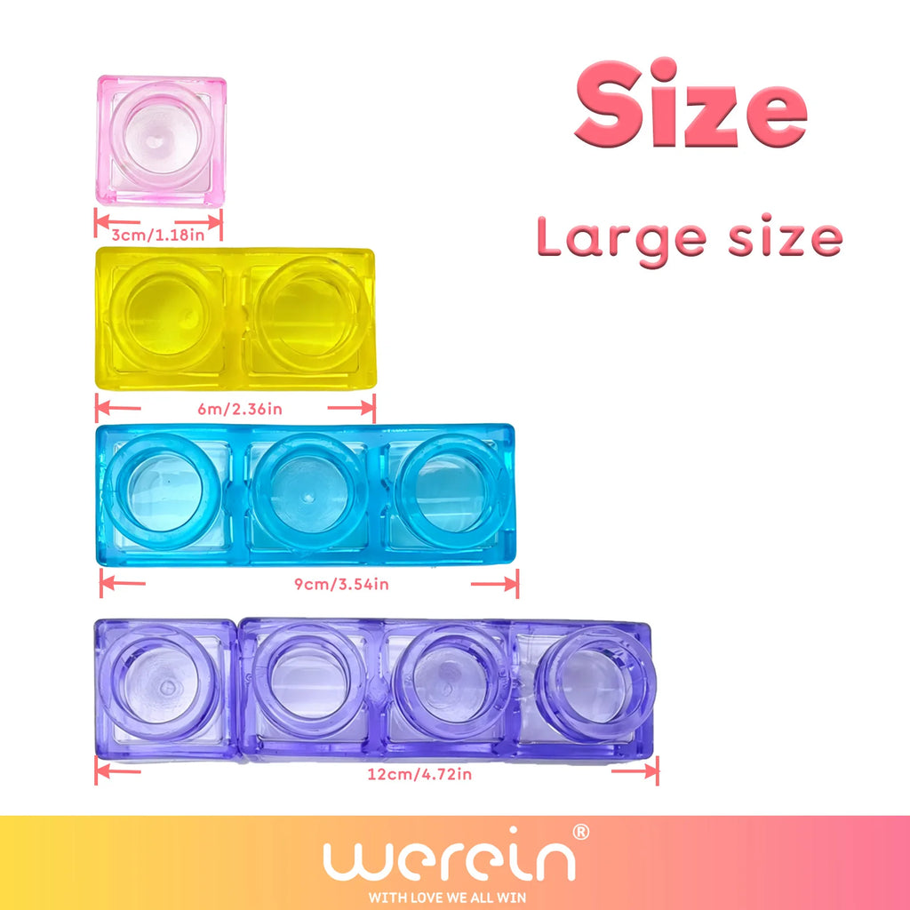 40PCS Jelly Building Blocks/Blox，Gummy Blocks Toys for Kids, Soft Flexible Twistable Stackable Bath Toys