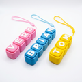 Personalised Name Letter Block Keychain Fidget Clicker | 3D Printed | 8 Colours