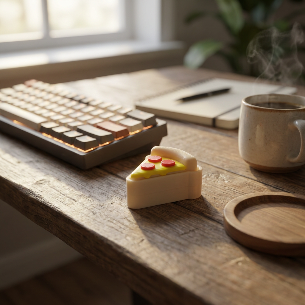 3D Printed Pizza Slice Fidget Clicker