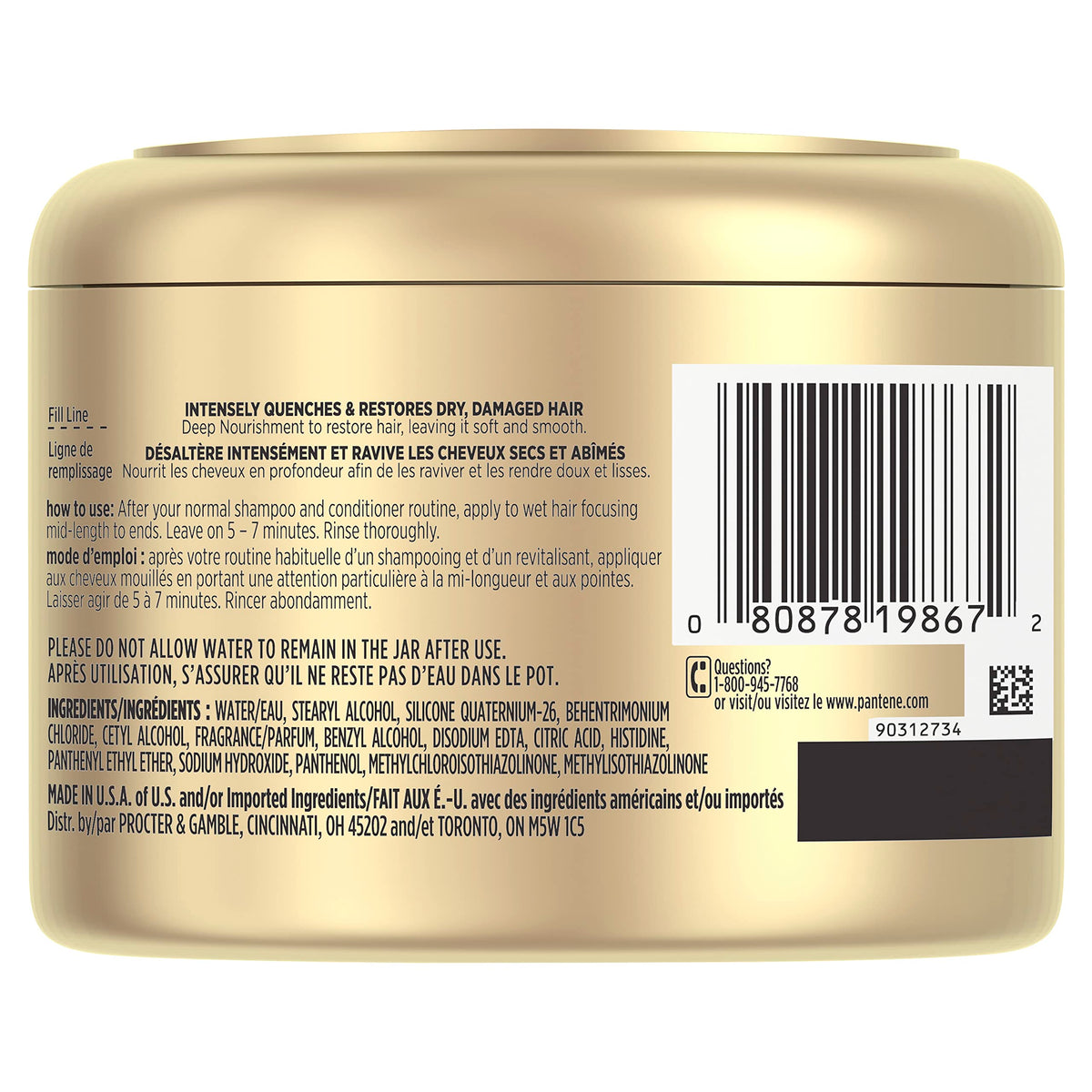 Pantene Miracle Rescue Hair Mask – Deep Conditioning for Dry & Damaged Hair (6.4 oz)