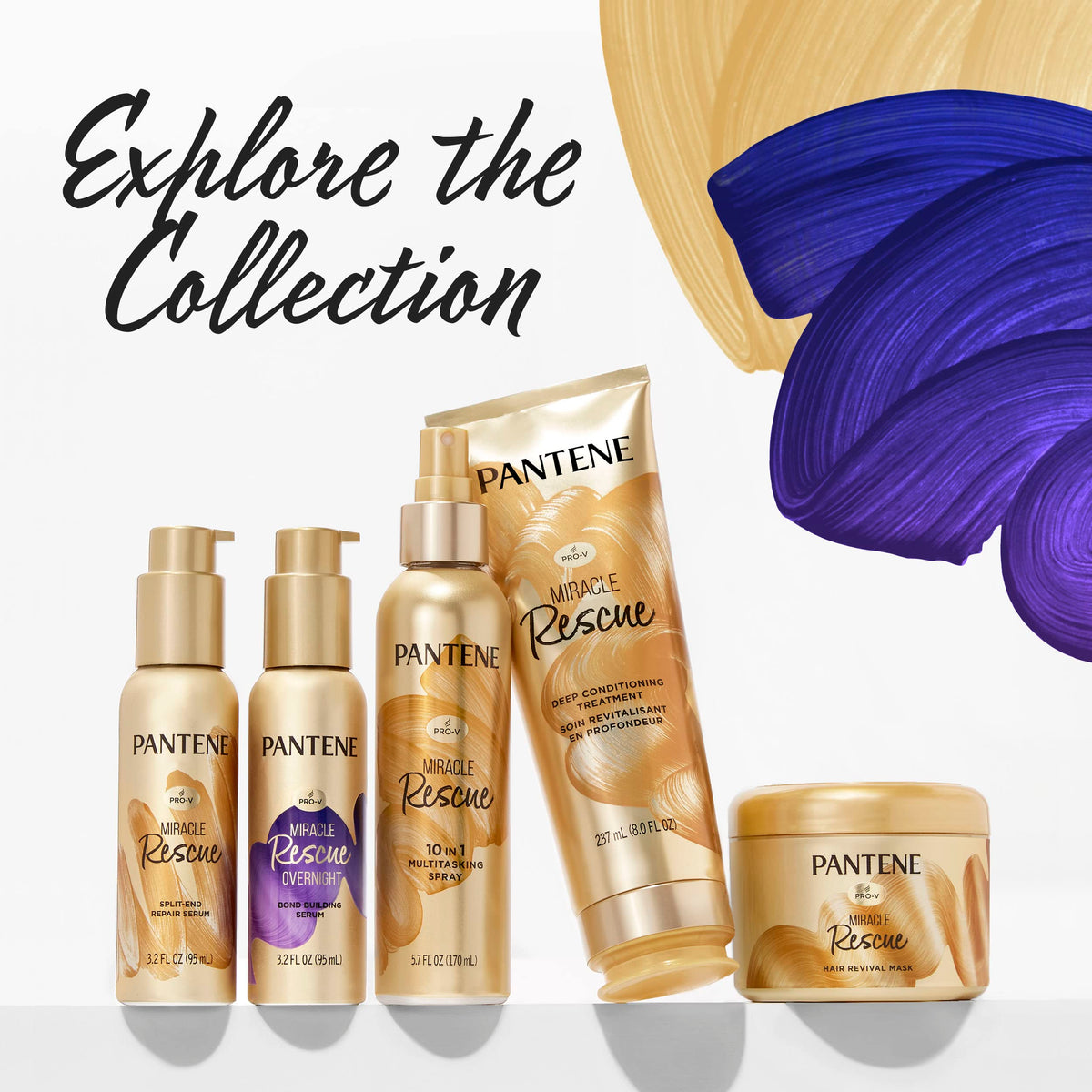 Pantene Miracle Rescue Hair Mask – Deep Conditioning for Dry & Damaged Hair (6.4 oz)