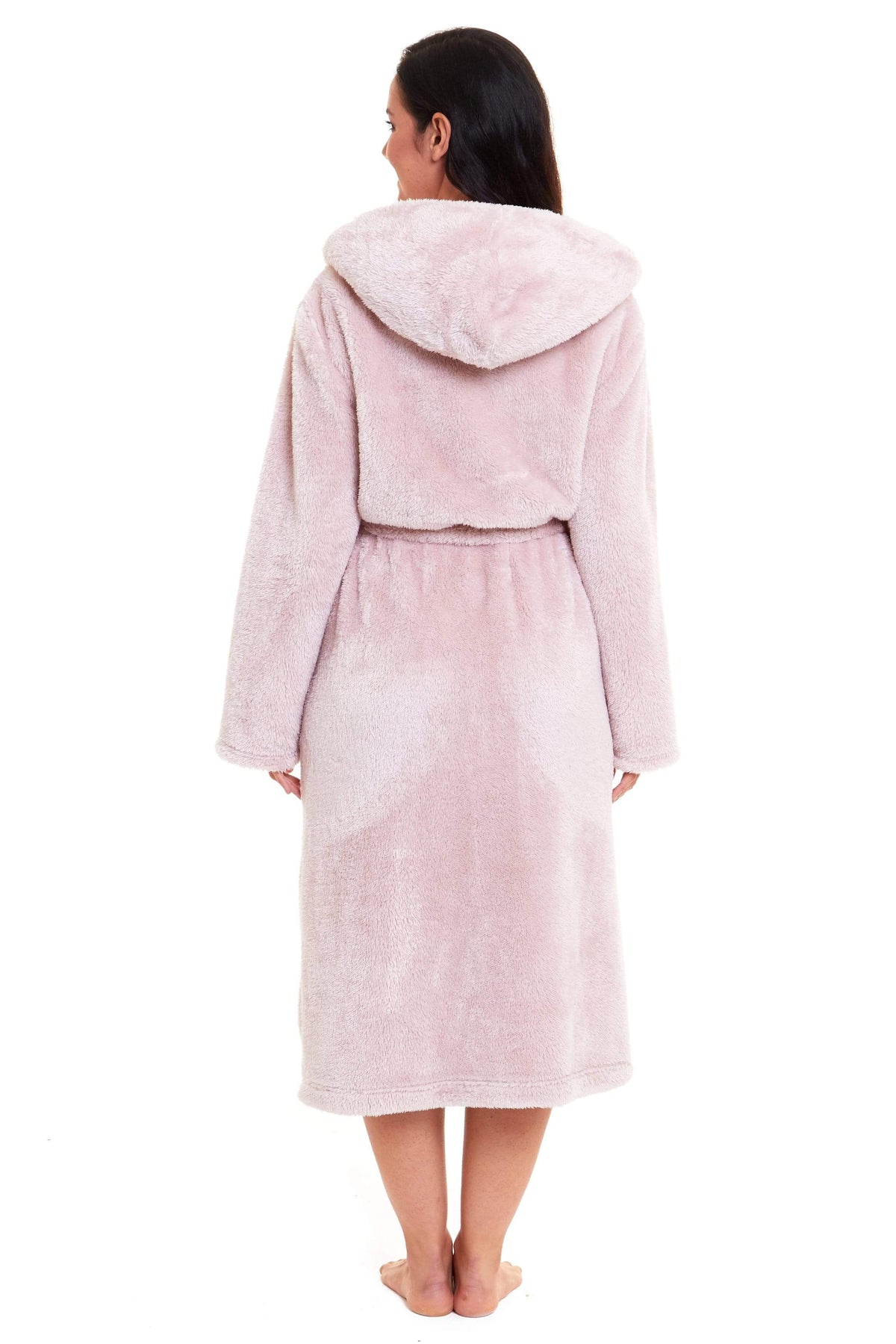 Daisy Dreamer Women's Fleece Hooded Robe Snuggle Touch Velvet-Soft Loungewear UK Sizes